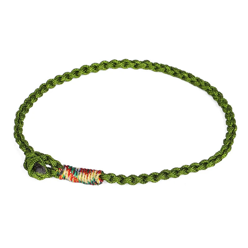 Tibetan Braided Knot Bracelet - Cotton Rope Buddhist Wrist Mala | Buddhive