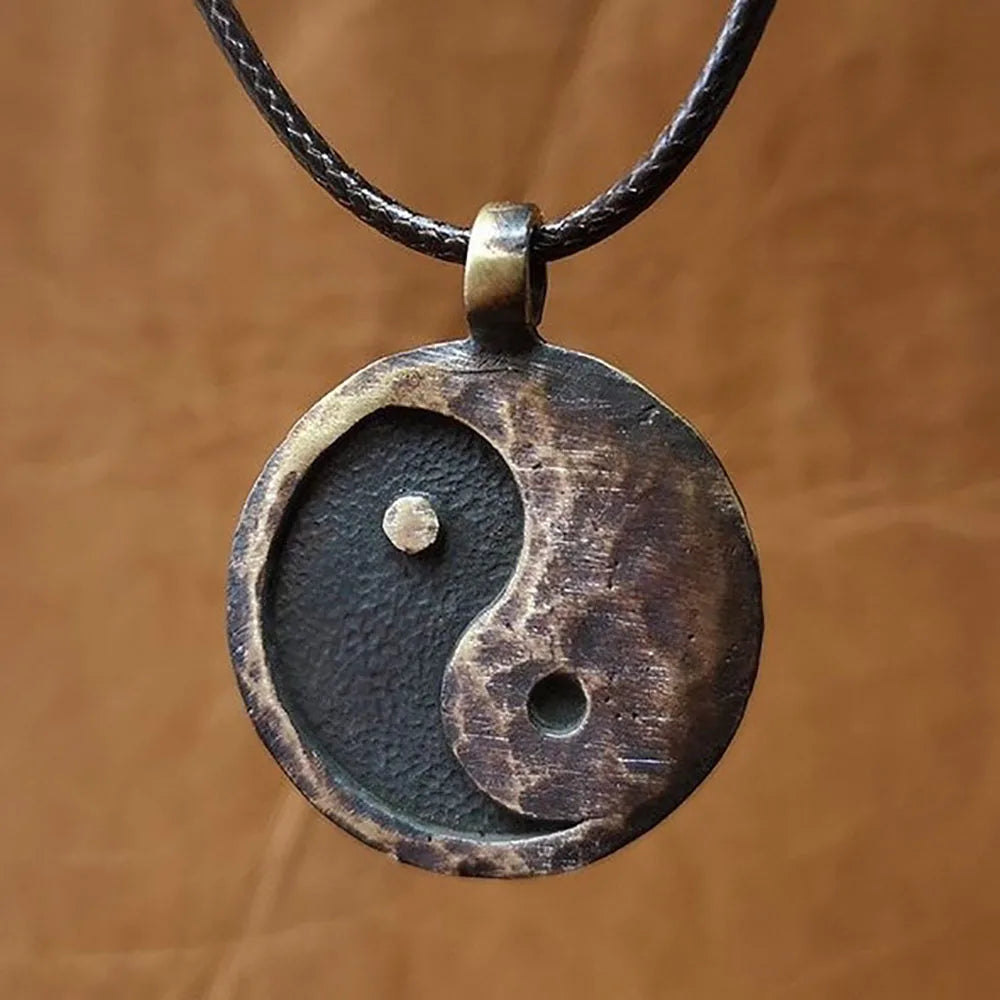 Yin Yang Necklace Handmade Buddhist Pendant Aluminum Alloy Unisex | Buddhive