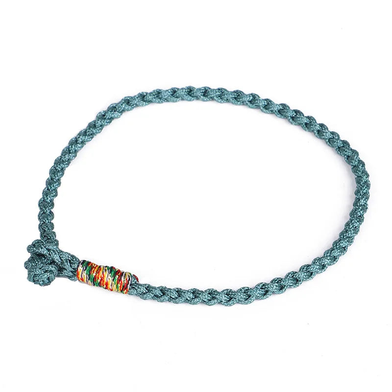 Tibetan Braided Knot Bracelet - Cotton Rope Buddhist Wrist Mala | Buddhive