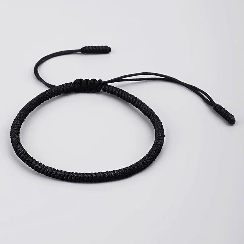 Black Tibetan Bracelet Cotton Rope Spiritual Jewelry for Men & Women | Buddhive