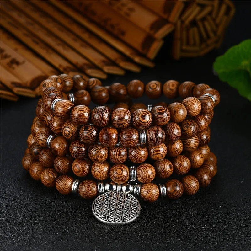Tibetan Mala Bracelet Men - Wooden Prayer Beads - Meditation & Mindfulness | Buddhive