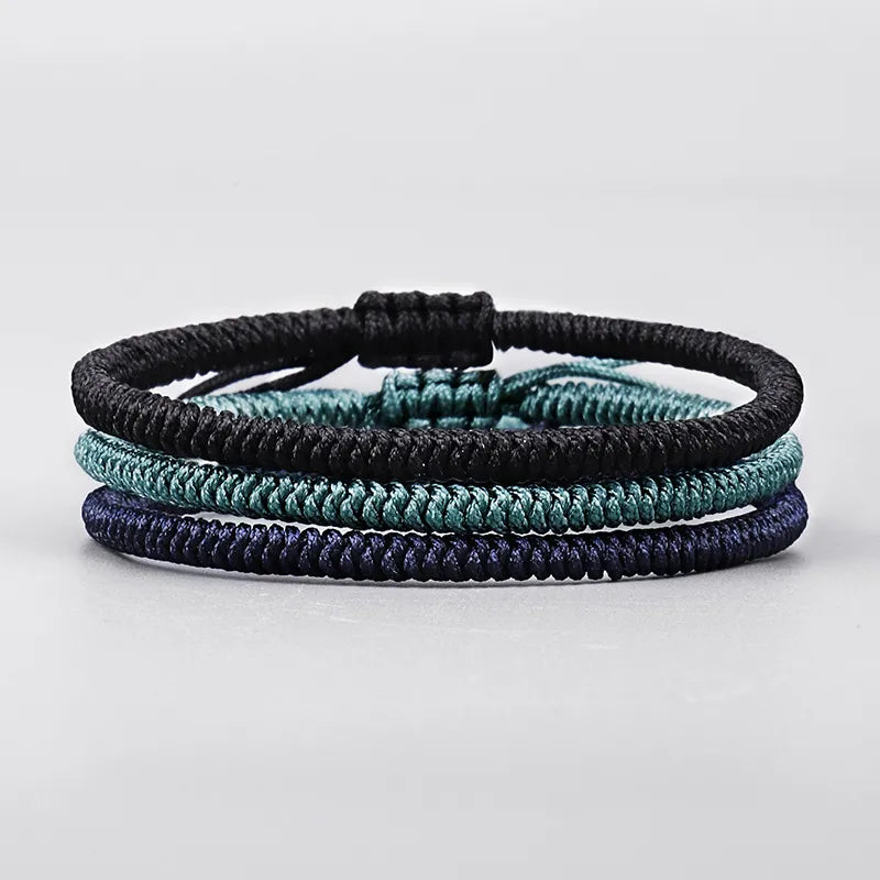 Black Tibetan Bracelet Cotton Rope Spiritual Jewelry for Men & Women | Buddhive