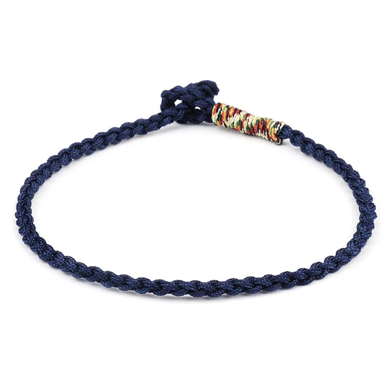 Tibetan Braided Knot Bracelet - Cotton Rope Buddhist Wrist Mala | Buddhive
