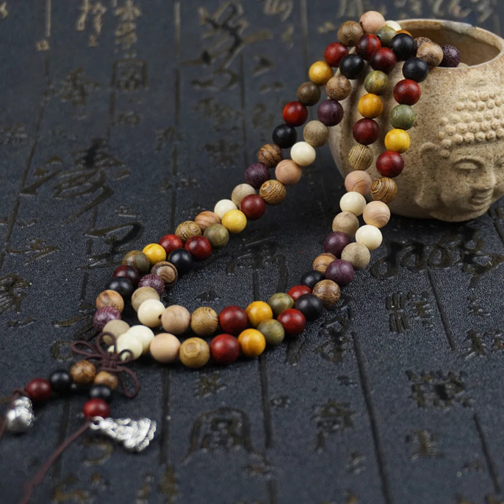 Tibetan Mala Bracelet Sandalwood 108 Beads Prayer Meditation Wrist Mala | Buddhive