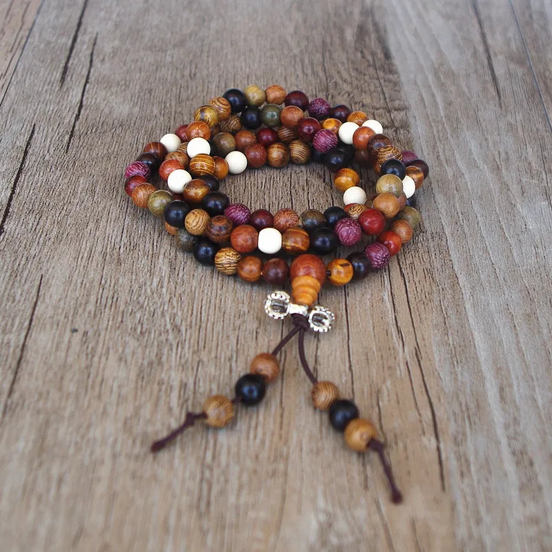 Mala Beads 108 Wood Tibetan Prayer Bracelet - Authentic Buddhist Meditation Necklace | Buddhive