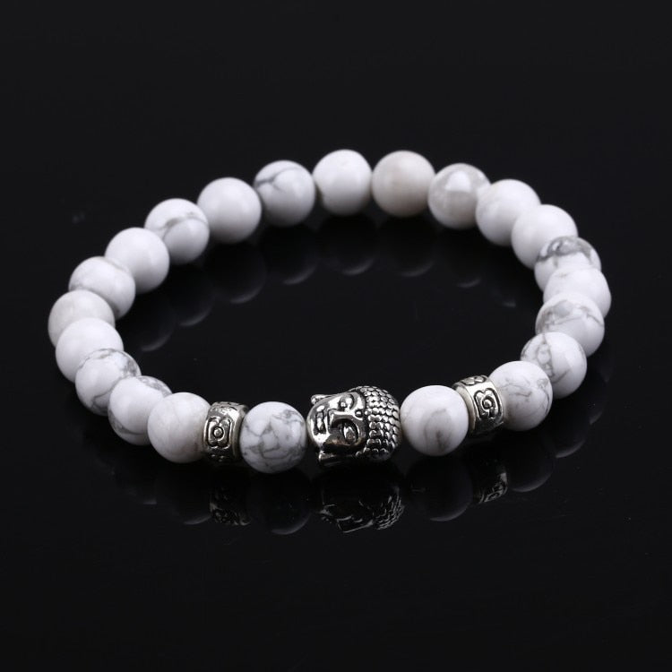 Buddha Prayer Bracelet Natural Stone Beads | Meditation Wrist Mala | Buddhive
