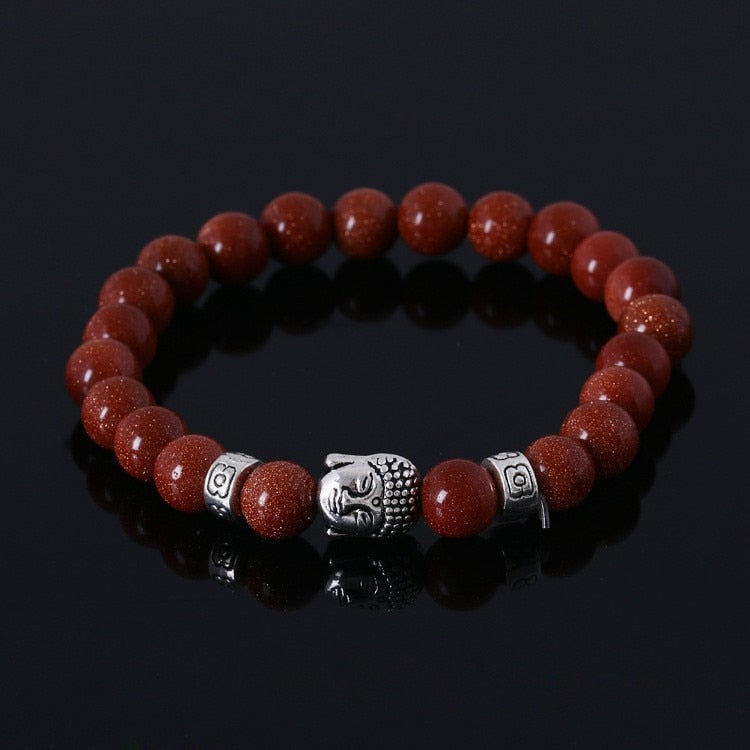 Buddha Prayer Bracelet Natural Stone Beads | Meditation Wrist Mala | Buddhive
