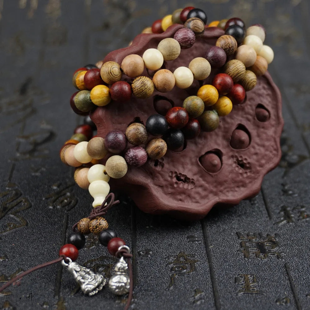 Tibetan Mala Bracelet Sandalwood 108 Beads Prayer Meditation Wrist Mala | Buddhive