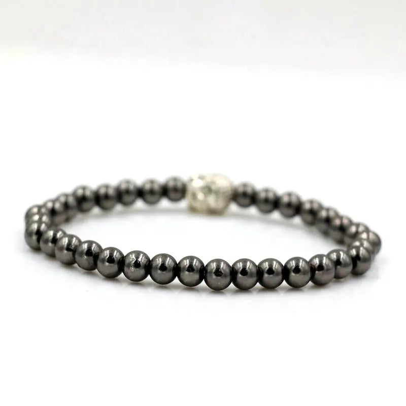 Buddha Bracelet Silver Hematite Beads - Buddhist Meditation Jewelry for Men | Buddhive
