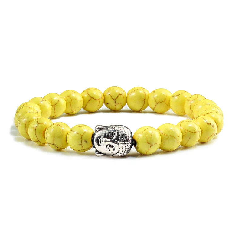Buddha Head Lava Stone Bracelet - Natural Volcanic Rock Bead Bracelet | Buddhive