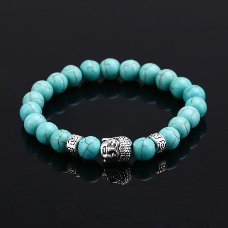Buddha Prayer Bracelet Natural Stone Beads | Meditation Wrist Mala | Buddhive