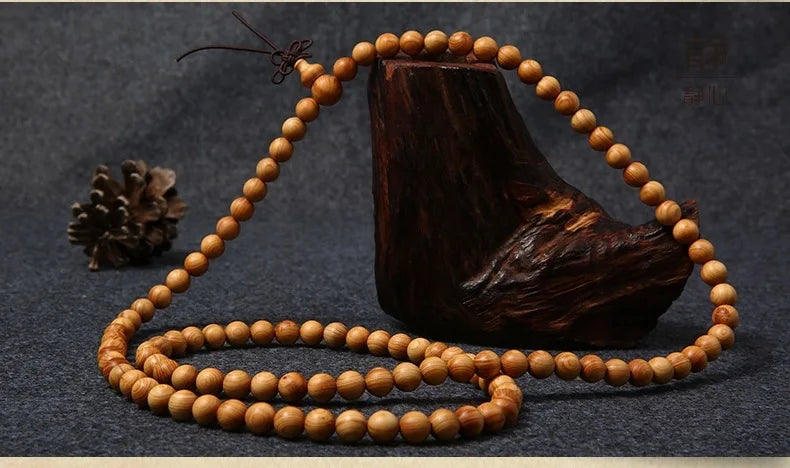 Tibetan Mala Bracelet Traditional Wood Bead Prayer Bracelet 108 Beads | Buddhive