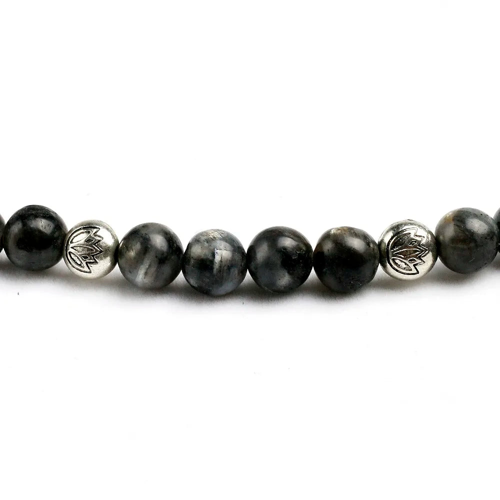Labradorite Mala Bracelet - Tibetan Buddhist Prayer Beads - Protection & Transformation | Buddhive