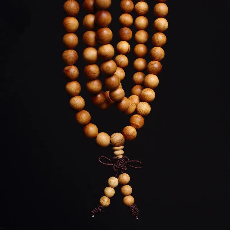 Tibetan Mala Bracelet Traditional Wood Bead Prayer Bracelet 108 Beads | Buddhive