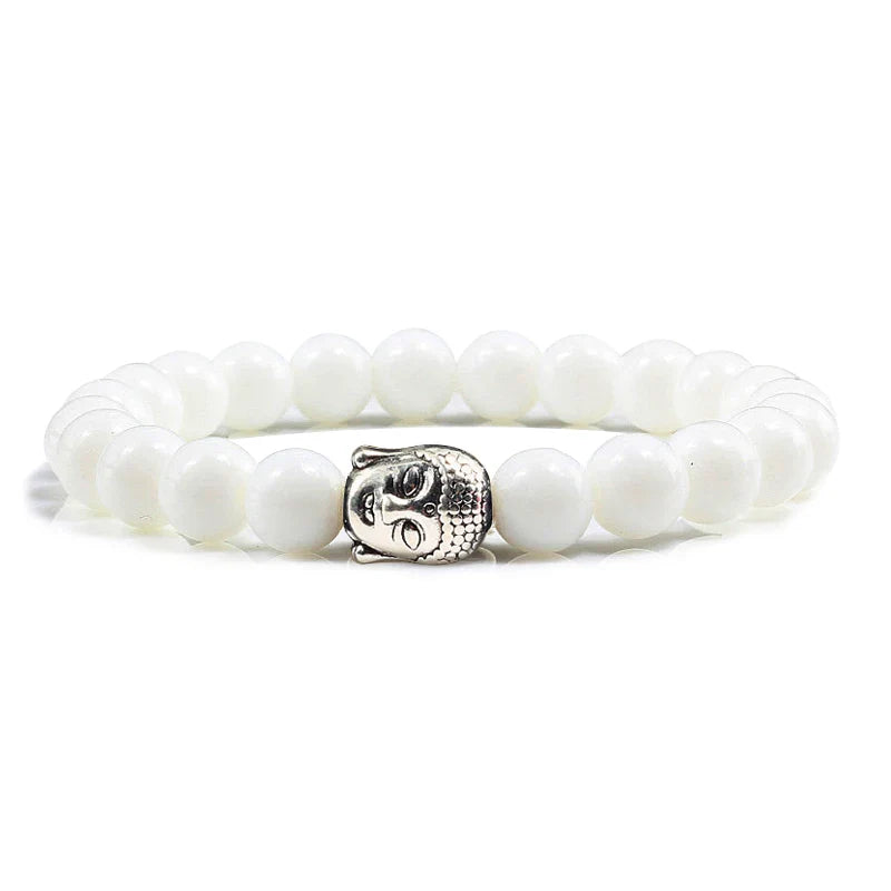 Buddha Head Lava Stone Bracelet - Natural Volcanic Rock Bead Bracelet | Buddhive