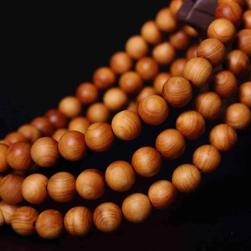 Tibetan Mala Bracelet Traditional Wood Bead Prayer Bracelet 108 Beads | Buddhive