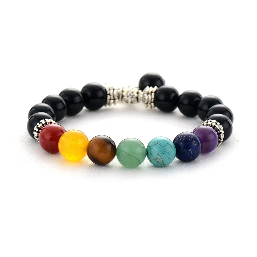 7 Chakra Bracelet with Tree of Life | Natural Stone Beaded Energy Healing Jewelry | Buddhive