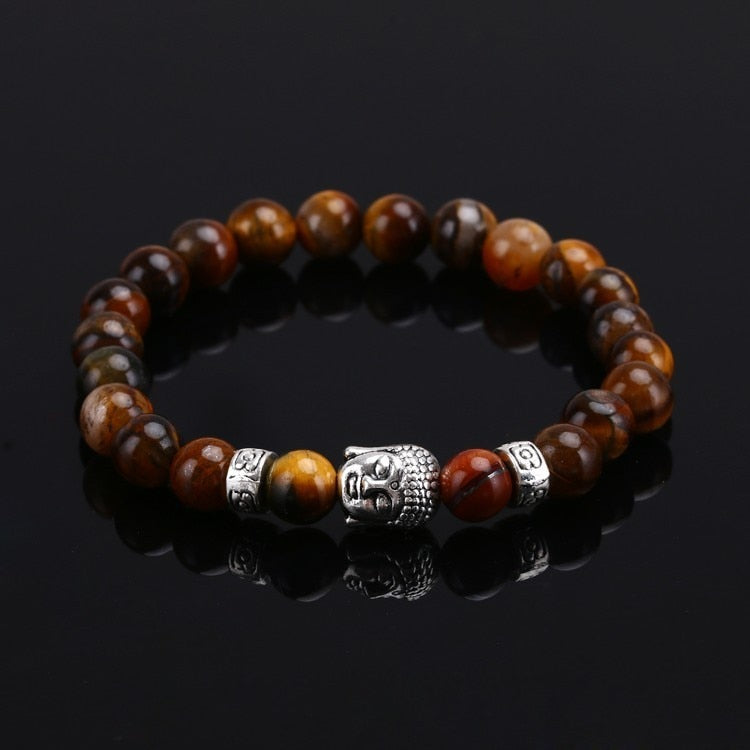 Buddha Prayer Bracelet Natural Stone Beads | Meditation Wrist Mala | Buddhive