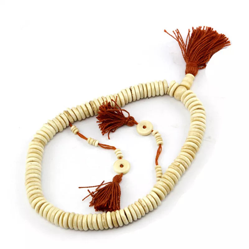 Tibetan Mala Bracelet Yak Bone - 108 Prayer Beads Meditation Wrist Mala | Buddhive