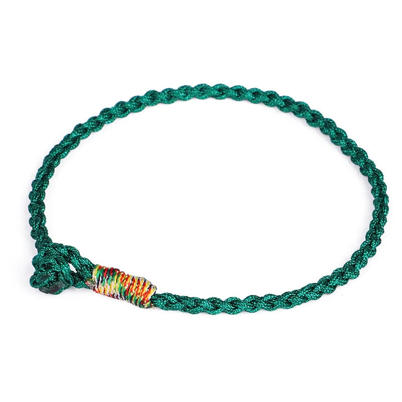 Tibetan Braided Knot Bracelet - Cotton Rope Buddhist Wrist Mala | Buddhive