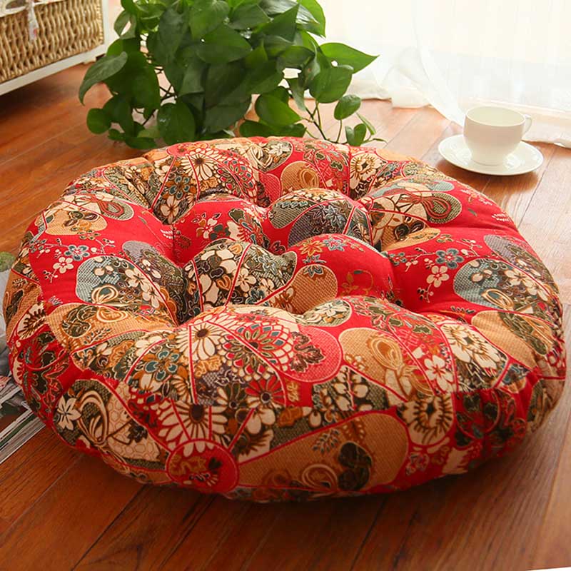 Tibetan Meditation Cushion - Linen Zafu Floor Pillow 16x16 & 20x20 | Buddhive