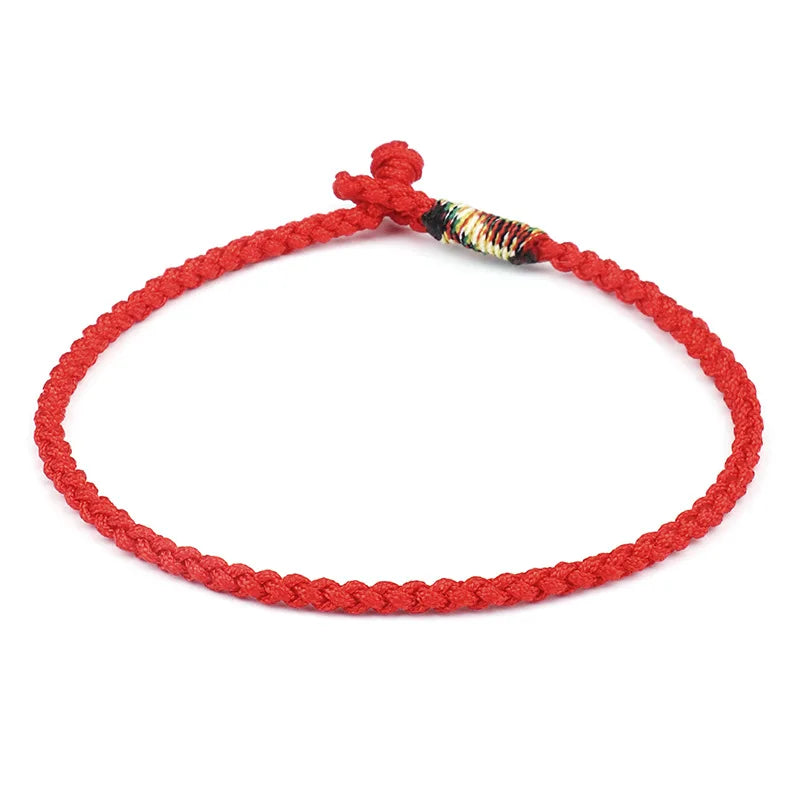 Tibetan Braided Knot Bracelet - Cotton Rope Buddhist Wrist Mala | Buddhive