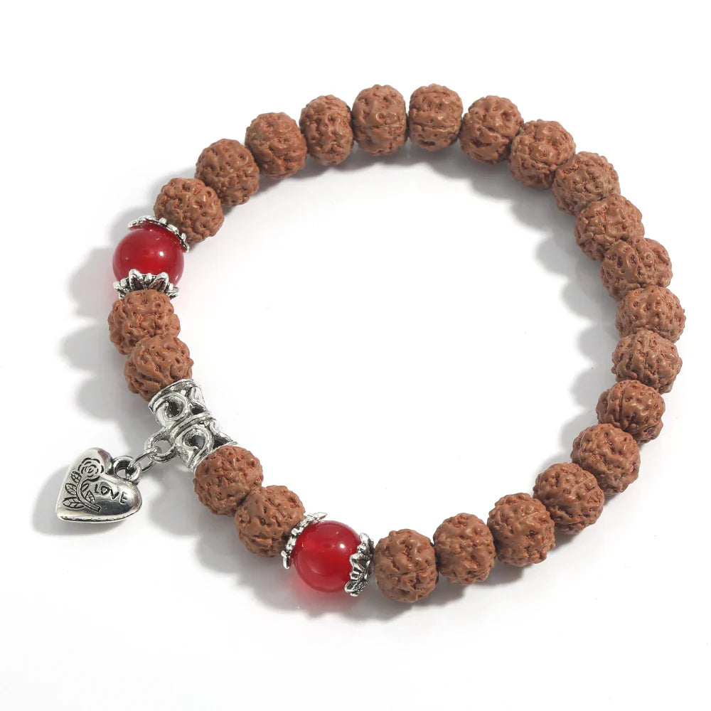 Tibetan Bodhi Seed Heart Bracelet for Women - Sacred Buddhist Prayer Beads | Buddhive