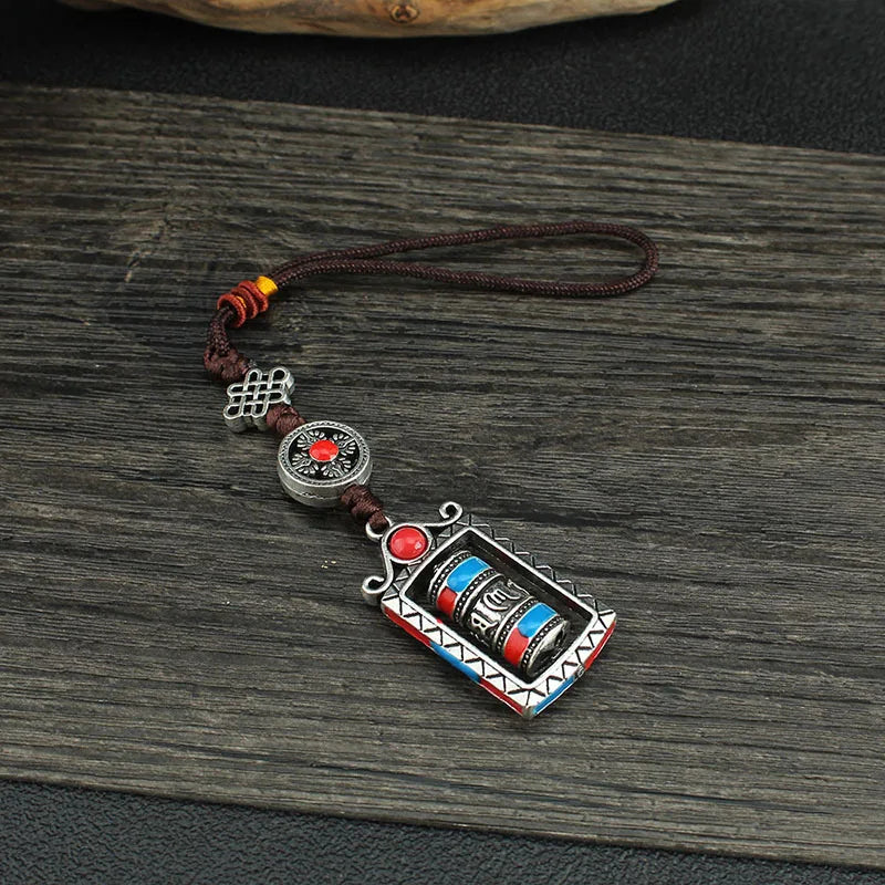 Tibetan Keychain Charm - Authentic Metal Buddhist Amulet - Spiritual Accessory | Buddhive