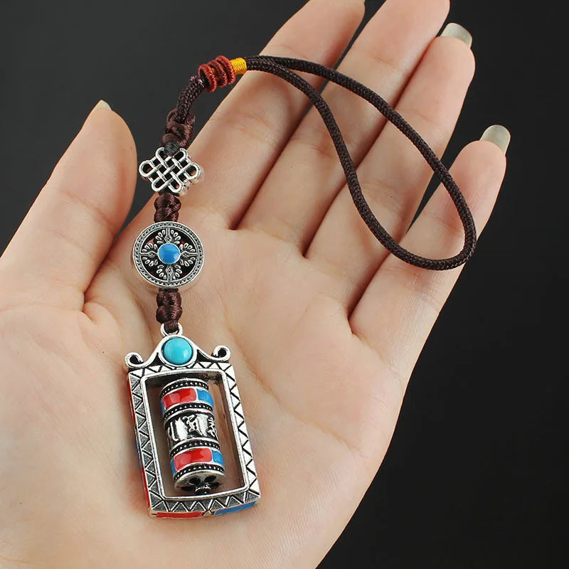Tibetan Keychain Charm - Authentic Metal Buddhist Amulet - Spiritual Accessory | Buddhive