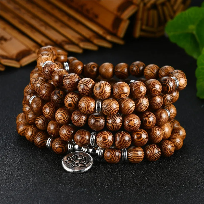 Tibetan Mala Bracelet Men - Wooden Prayer Beads - Meditation & Mindfulness | Buddhive