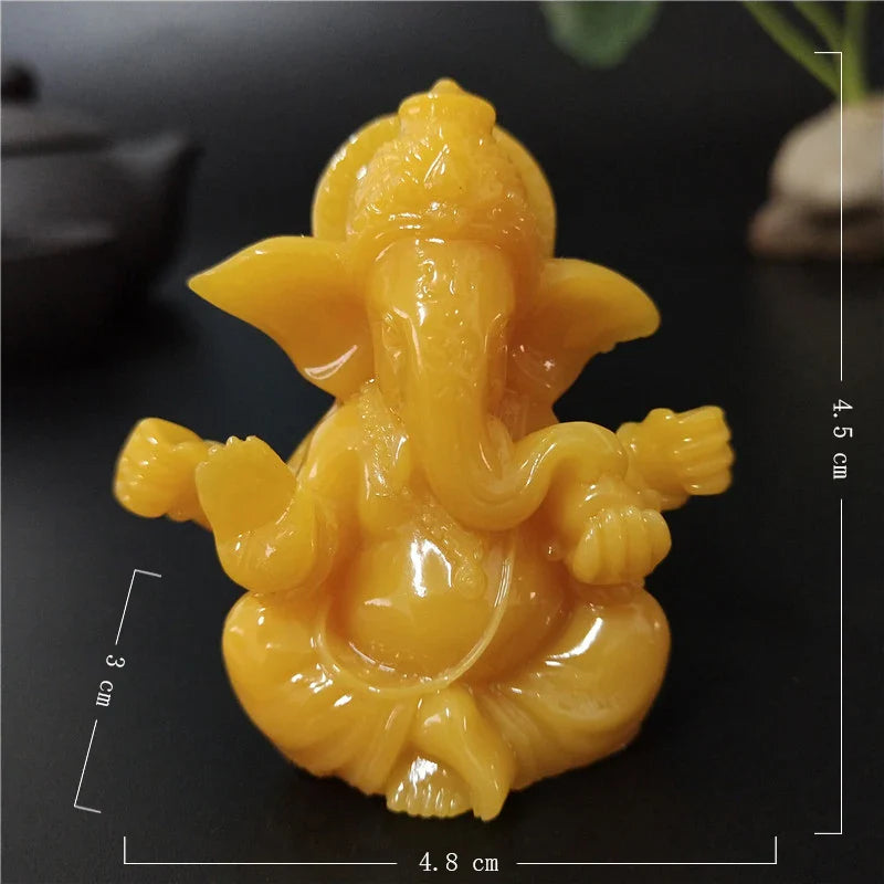 Ganesh Statue Resin Bronze Finish - Handcrafted Hindu Elephant God Figurine | Buddhive
