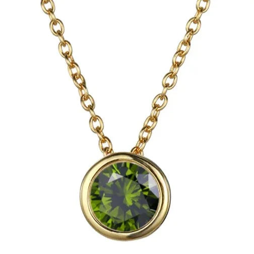 Birthstone Necklace Natural Gemstone Pendant - Personalized Crystal Jewelry | Buddhive