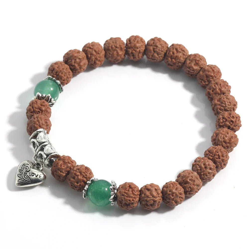 Tibetan Bodhi Seed Heart Bracelet for Women - Sacred Buddhist Prayer Beads | Buddhive