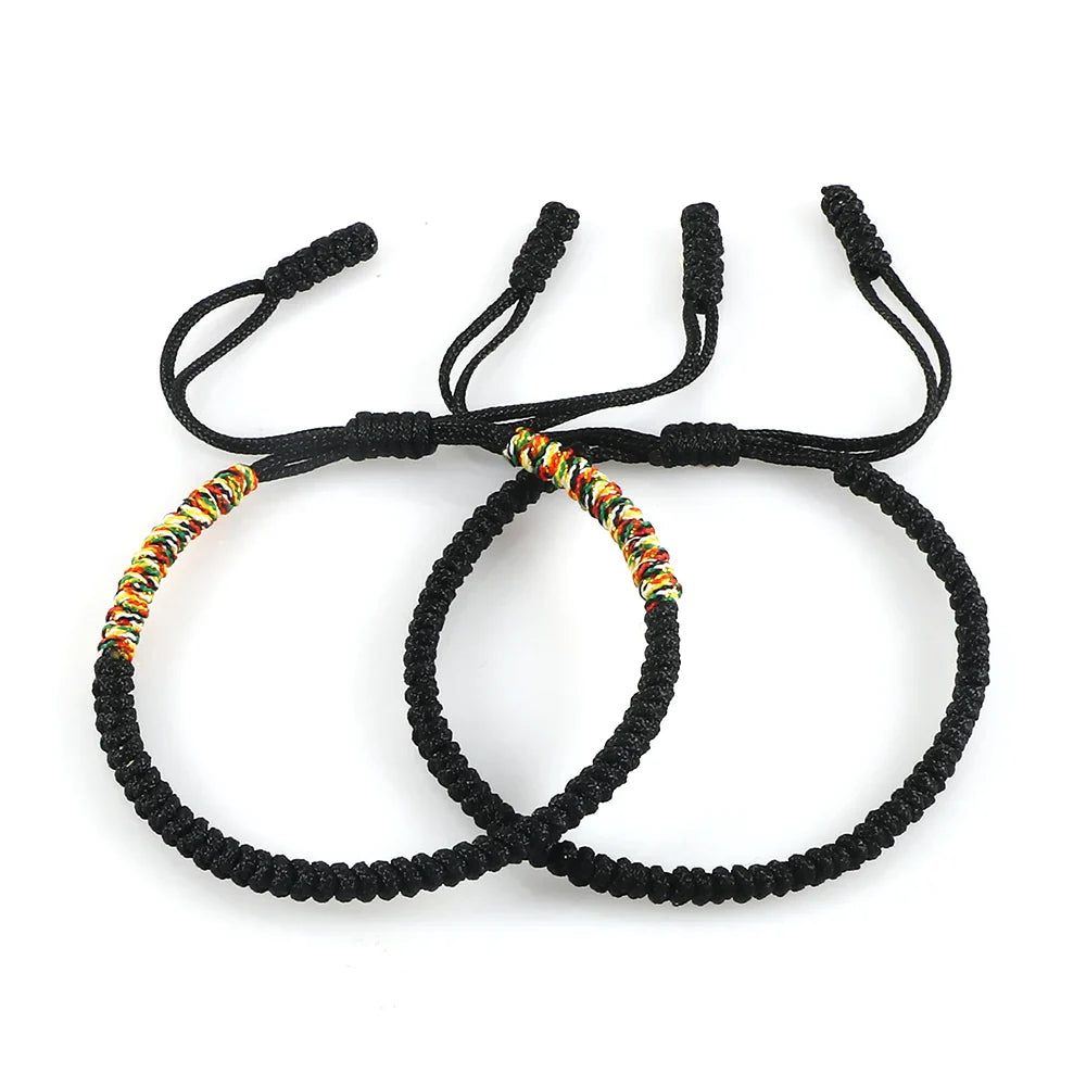 Buddhist Red String Bracelet - Double Wrap Adjustable Lace Design - Protection & Blessings | Buddhive