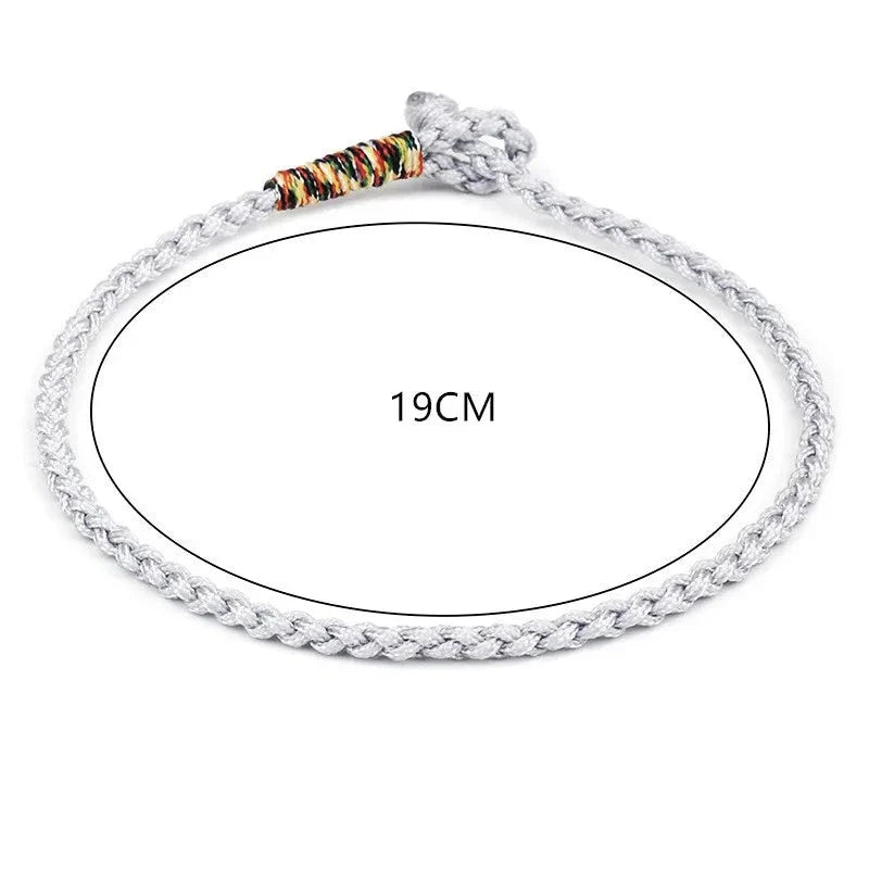 Tibetan Braided Knot Bracelet - Cotton Rope Buddhist Wrist Mala | Buddhive