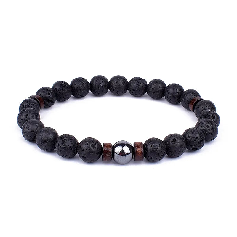 Lava Stone Bracelet Natural Volcanic Rock | Essential Oil Diffuser Aromatherapy Jewelry | Buddhive