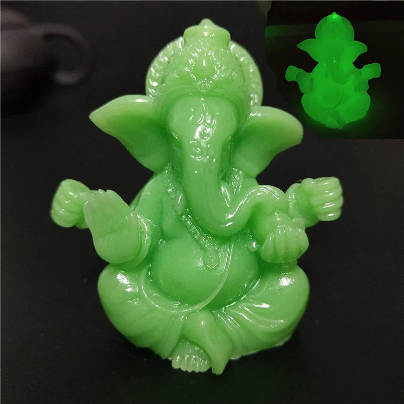 Ganesh Statue Resin Bronze Finish - Handcrafted Hindu Elephant God Figurine | Buddhive