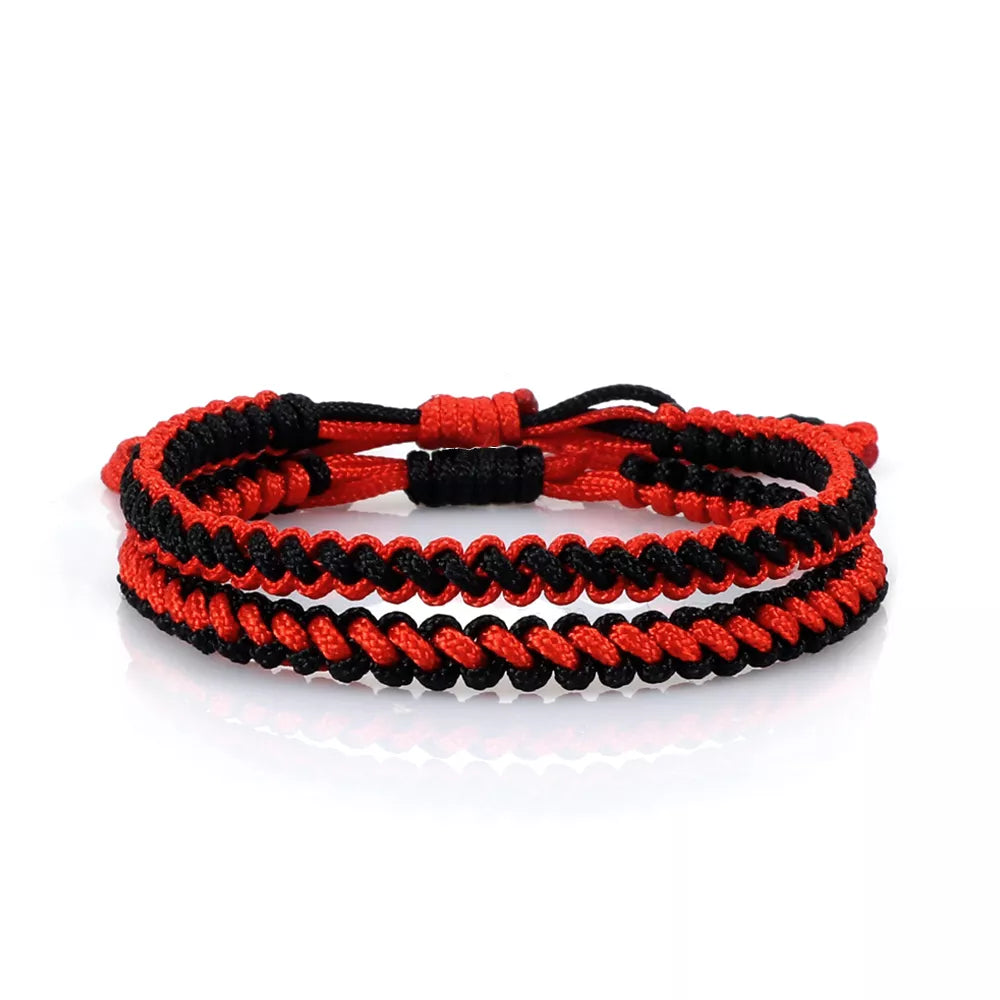 Buddhist Red String Bracelet - Double Wrap Adjustable Lace Design - Protection & Blessings | Buddhive