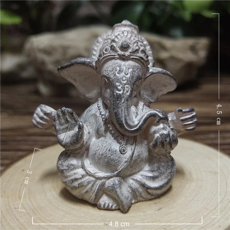 Ganesh Statue Resin Bronze Finish - Handcrafted Hindu Elephant God Figurine | Buddhive