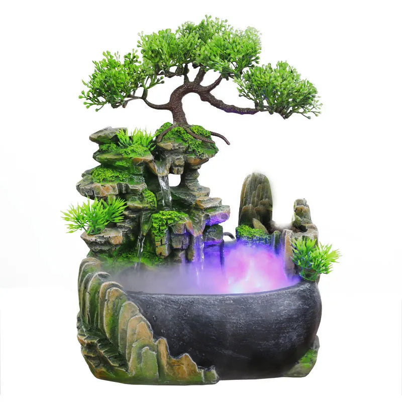 Zen Fountain Feng Shui Water Fountain - Tabletop Meditation Decor with Flowing Water | Buddhive