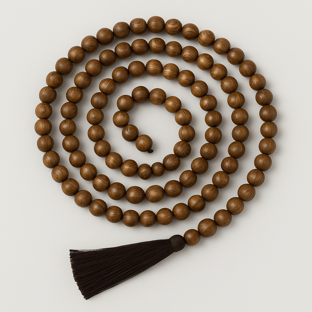 Mala Beads 108 Tibetan Prayer Necklace - Wood Beads - Meditation & Mantra Practice | Buddhive