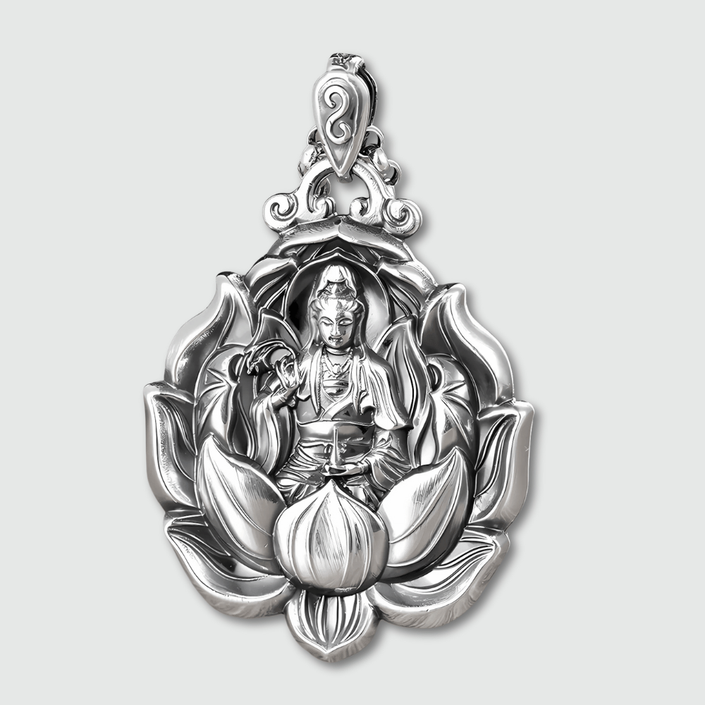 Buddha Pendant Silver Necklace - Sterling Quality Buddhist Amulet Jewelry | Buddhive