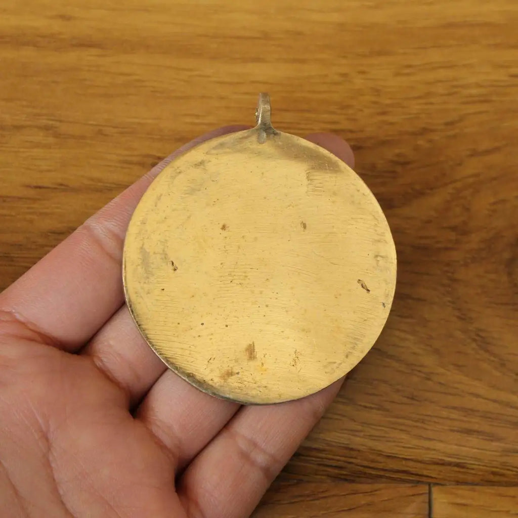 Tibetan Brass Amulet - Handcrafted Buddhist Protection Charm - Authentic Sacred Jewelry | Buddhive