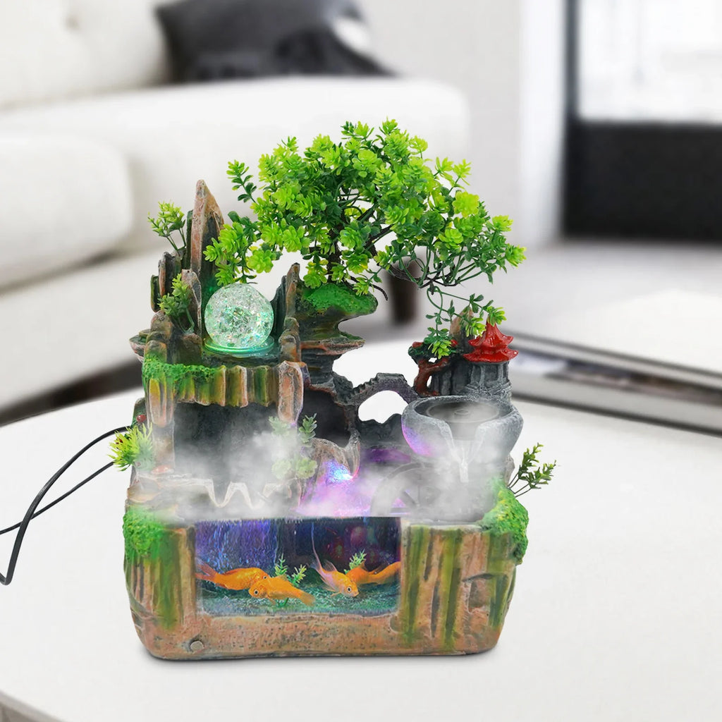 Zen Garden Indoor Fountain Resin Tabletop Water Feature for Meditation & Home Decor | Buddhive