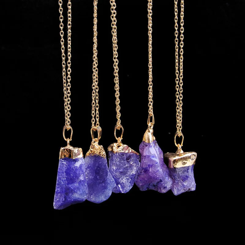 Crystal Stone Necklace - Natural Gemstone Buddhist Jewelry for Meditation & Style | Buddhive