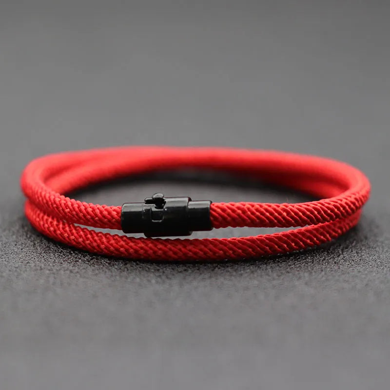 Red String Bracelet Buddhist Protection Cord - Stainless Steel Clasp - Adjustable | Buddhive