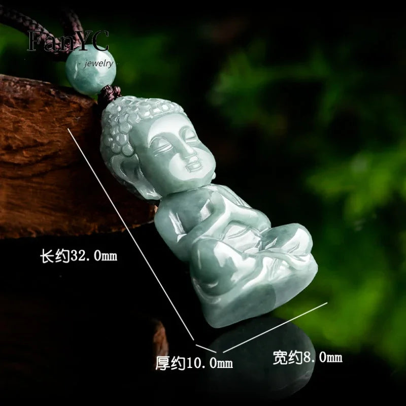 Jade Buddha Pendant - Genuine Natural Jade Stone - Buddhist Necklace Jewelry | Buddhive