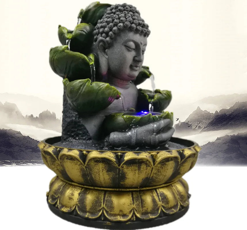 Buddha Fountain Zen Water Fountain - Large Resin Buddha Decor for Home & Garden | Buddhive