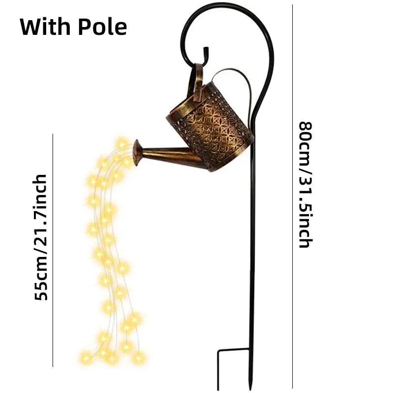 Solar Watering Can Garden Light - LED Zen Decor Outdoor Lamp with Stake | Buddhive