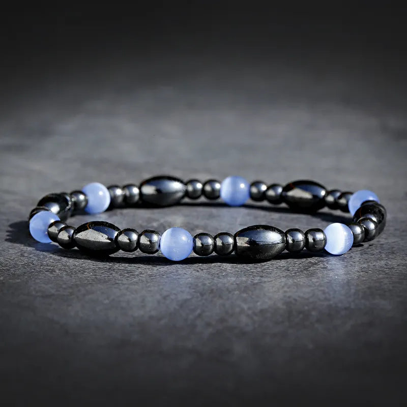 Sleep Bracelet Natural Stone Cat's Eye Magnetic Therapy for Rest & Relaxation | Buddhive